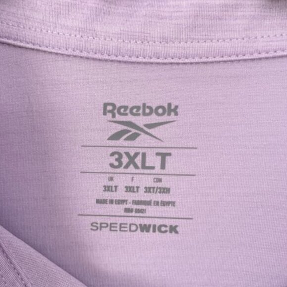 Reebok Speedwick Polo Shirt Men’s 3XLT Purple Golf Athleisure Big & Tall - Picture 3 of 5